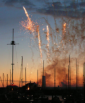 Fireworks on the old pier