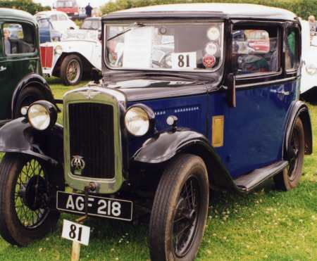 Later in date being built in 1934 this Austin 7 box saloon with a 750cc 