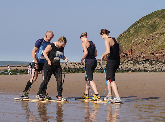 beach skiing