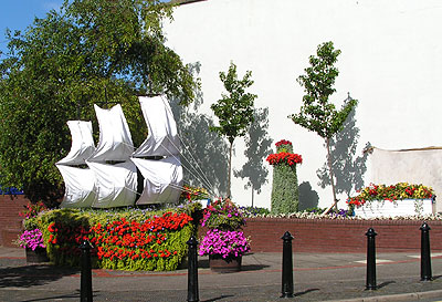 Ship floral display