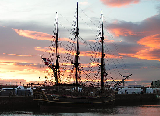 Bounty in Maryport at Sunset