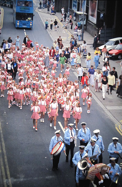 dancing girls in pink