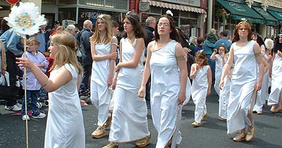 Egyptian maidens in white