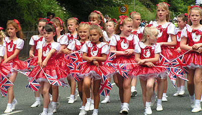 Cowper's patriotic dancers in red white and blue 