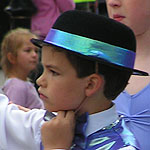 lad with bowler hat