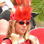 girl with red headress