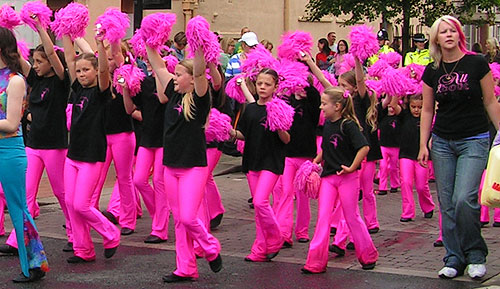 Cowpers dancers in pink and black