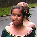 Girl in Irish costume