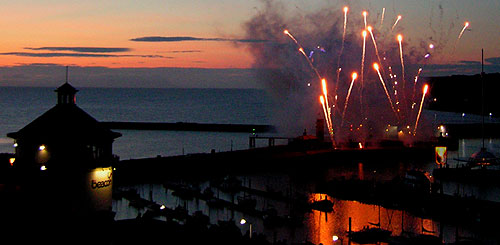 Firworks over Whitehaven harbour