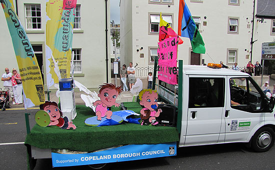 Copeland Sports development float