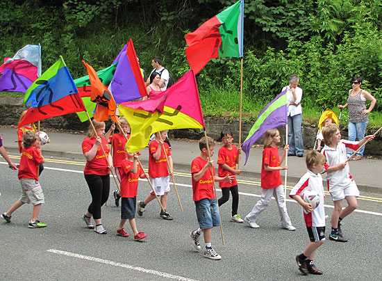 Kids supporting sports development