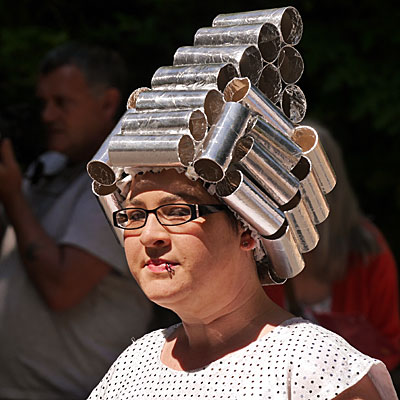 foiled roll headdress