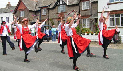 Female morris dancers at Ravenglass