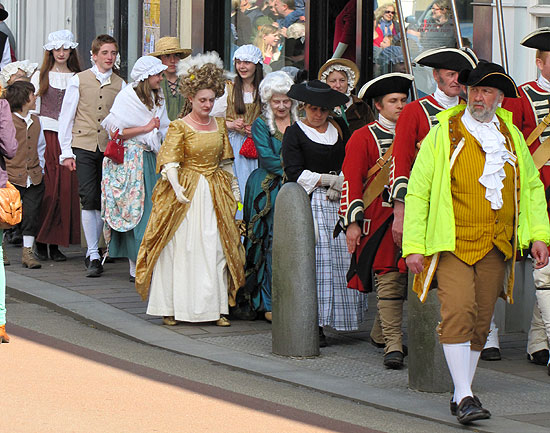 Procession of Georgian characters