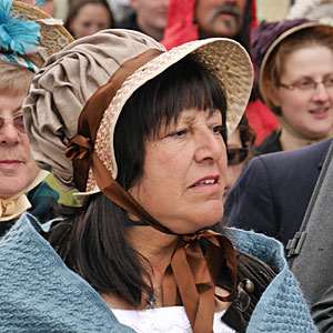 bonnet and shawl