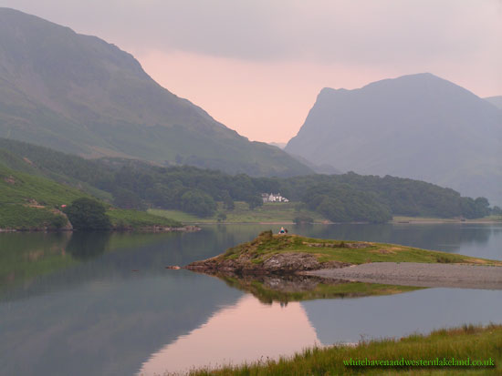 tranquil lake scene