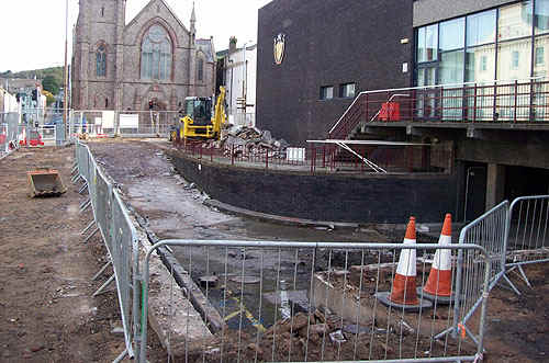 work removing the underpass