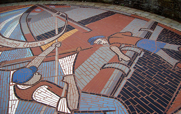 mosaic depicting sailors