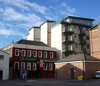 Side view of apartments