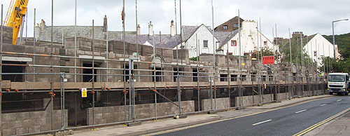 New apartments on Irish street under construction.