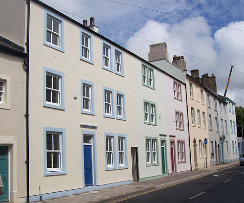 New houses on Irish street in the  georgian style