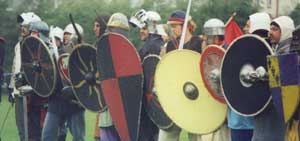 drumming on shields