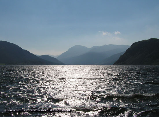 Blue hills across the water