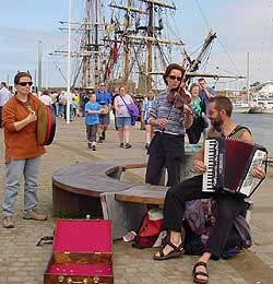 Trio of Buskers on the Sugar Tongue