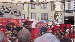 Royal marine band at the Hub