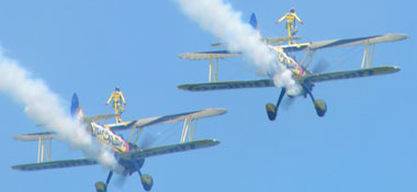 Wing Walking side by side