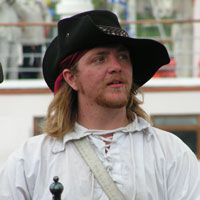 pirate with beard and hat