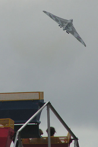 Vulcan banks over Whitehaven South Beach fairground