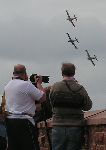 Photographers taking pictures of the Viper Team