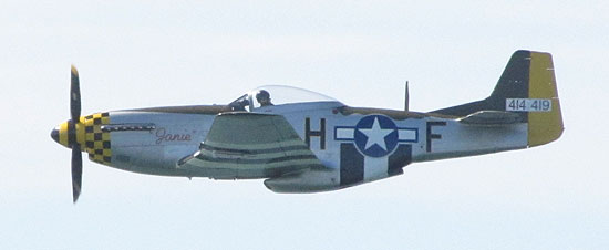 Mustang P-51 Janie in profile