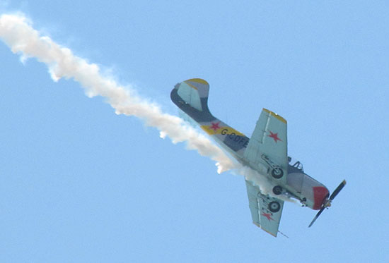 YAK 52 dives over Whitehaven