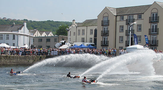 Three fountains from the jet ski