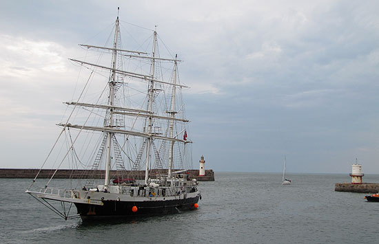 Tall Ship Lord Nelson in Whitehaven outer harbour