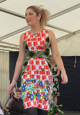 red and white dress