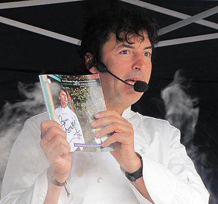 Jean Christophe Novelli with Whitehaven festival book