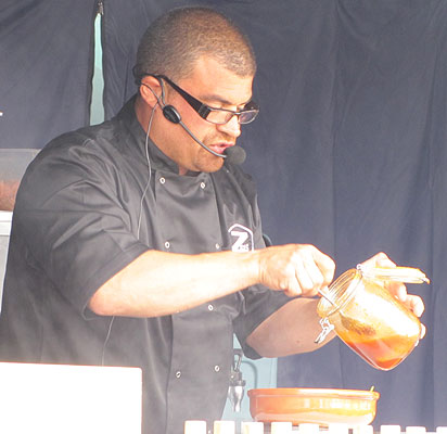 Zest chef Ricky Andalcio with cookery demonstration
