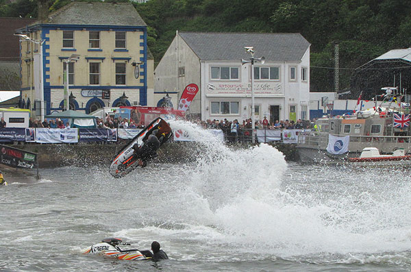 Jet ski stunt in the Whitehaven harbour