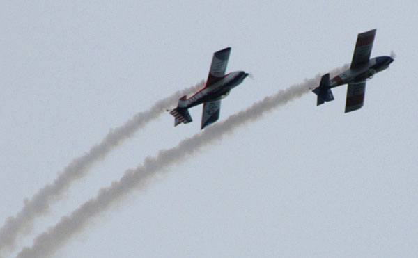 RV8ors performing stunts