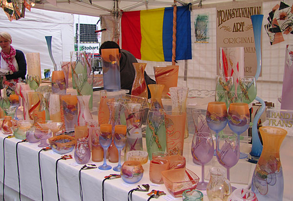 Glassware stall