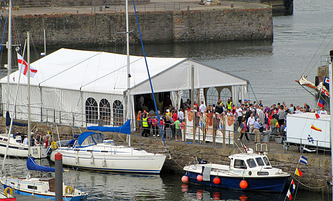 Food marquee tent on Sugar Tongue