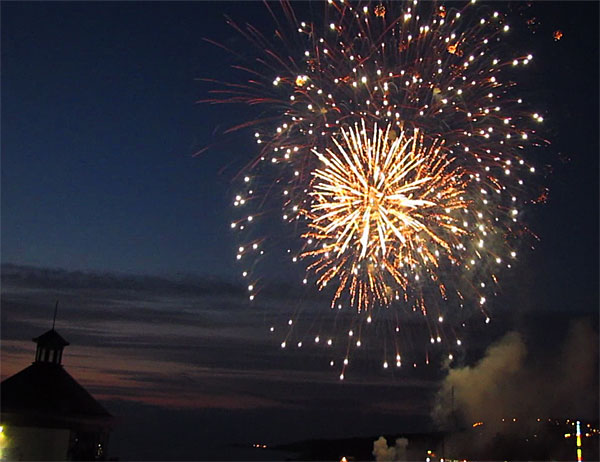 Fireworks at Whitehaven Festival 2012