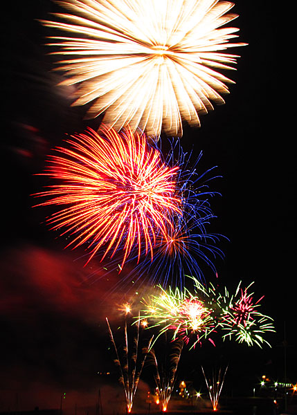 Fireworks at Whitehaven harbour