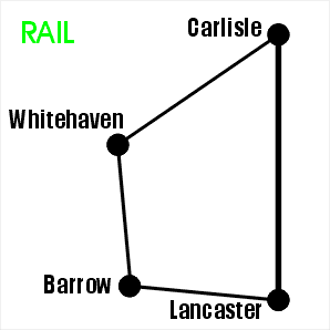 Whitehaven Rail Map