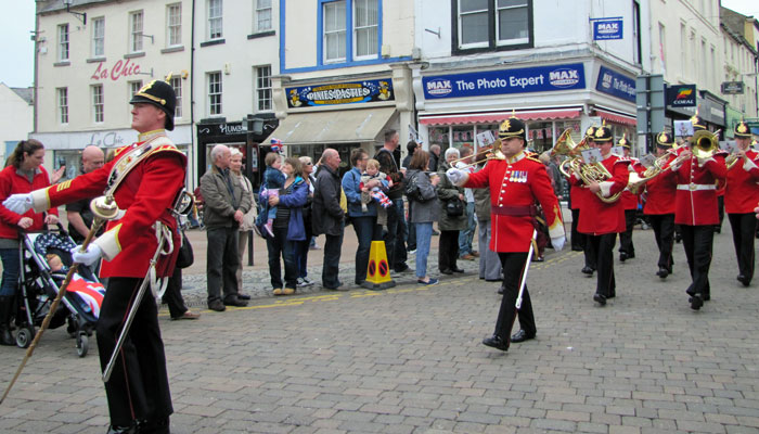 Military Band in Whitehaven market