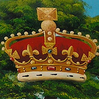 a crown and vegetation - click for answer