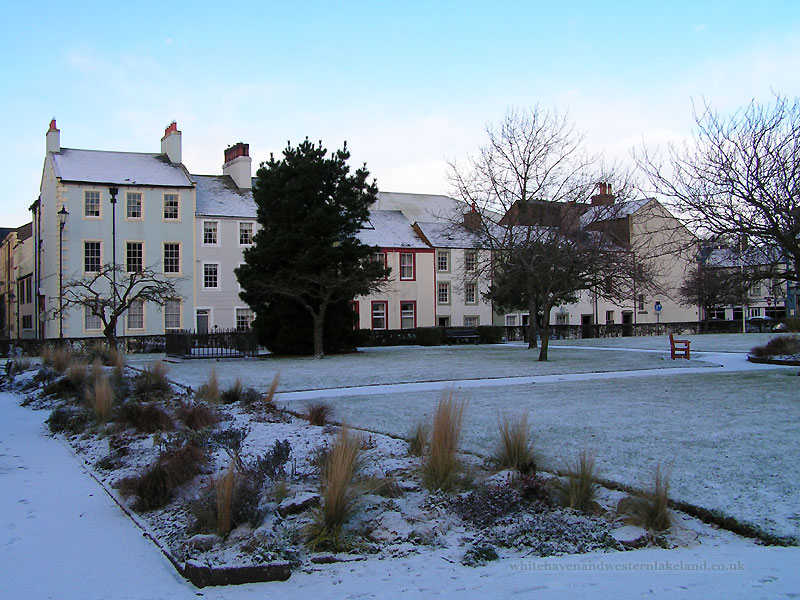 Church Street Whitehaven in snow